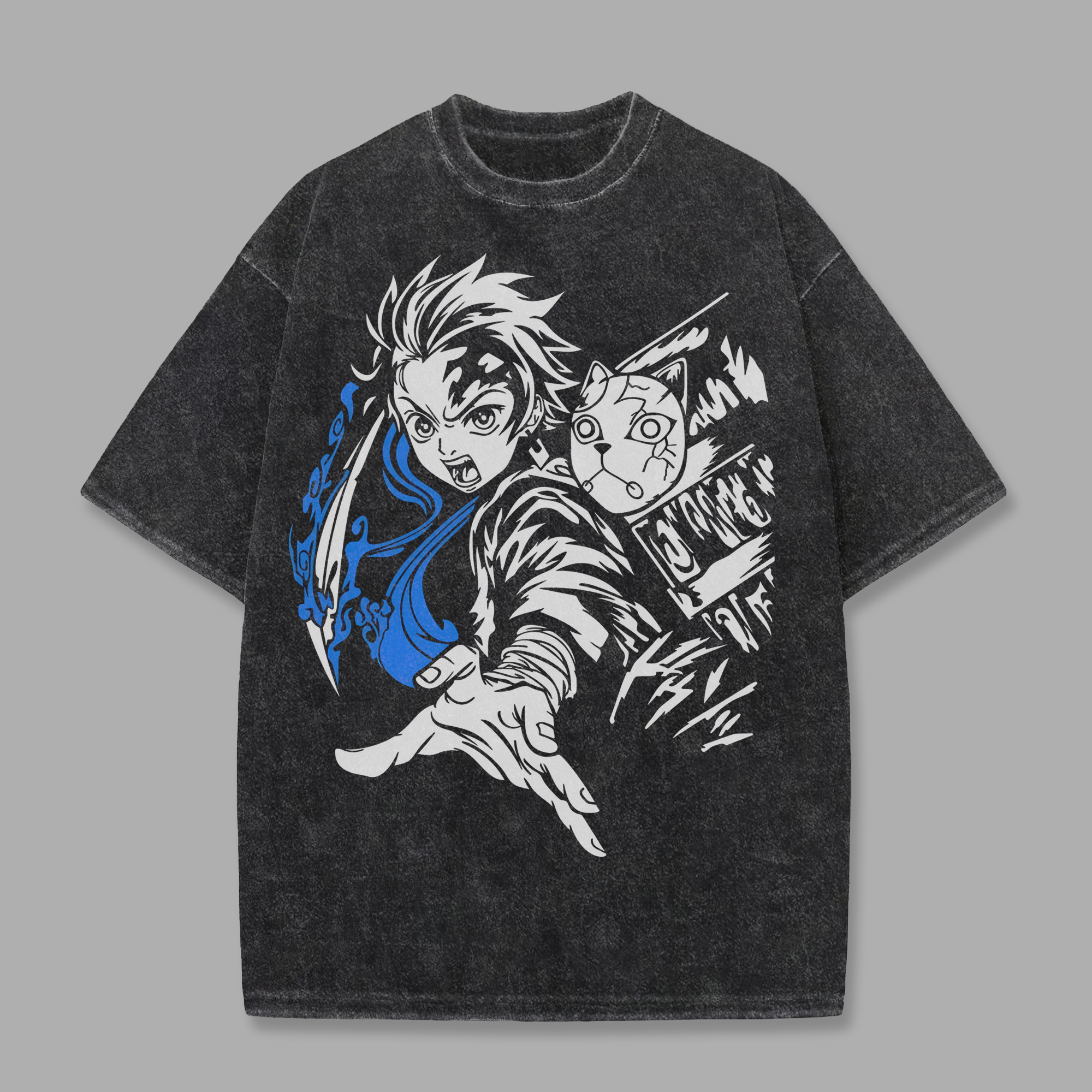 Demon Slayer Tanjiro Blue Style T-shirt